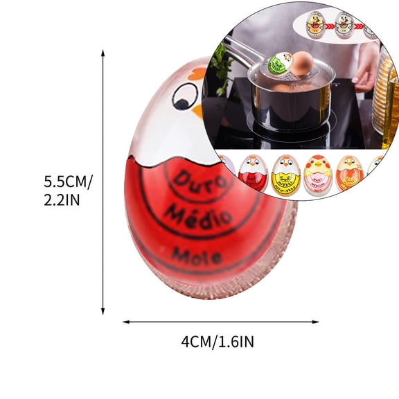 Yoloke Color-Changing Egg Timer for Perfect Boiled Eggs, Distinguishes Soft, Medium, and Hard Doneness, BPA-Free for Home Kitchens and Restaurants