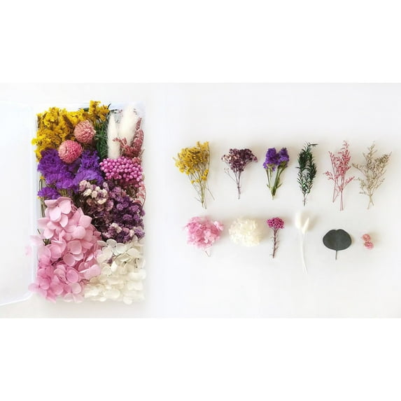 Yoloke DIY Dried Flowers Craft Kit - Natural Assorted Dried Florals for Making Everlasting Valentine's Day Gifts, Unique Design, Perfect for Framing & Creative Decor