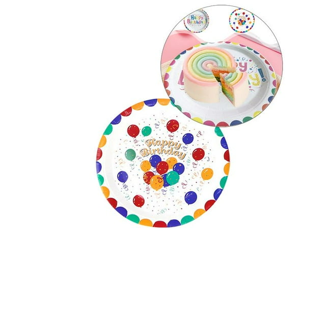 Yoloke Disposable Paper Plates 10Pcs White, 7.09"x7.09", Safe