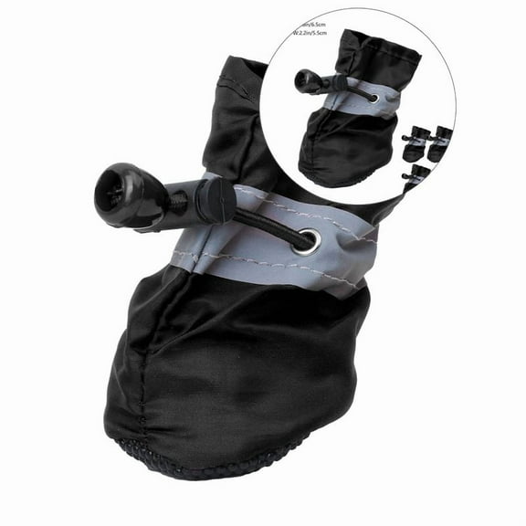 Yoloke Dog Shoes Waterproof Dog Boots for Small Medium Large Dogs with Soft Anti-Slip Sole, Suitable for Rainy Weather Outdoor Walking, Adjustable Elastic Straps, Reflective at Night