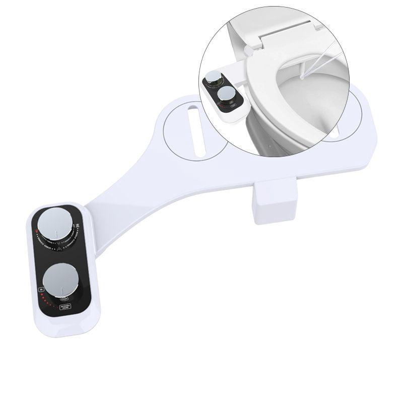 Yoloke Dual Nozzle Toilet Bidet Toilet Seat Knob Single Cold Butt Wash Double Spray Attachment Knob Nozzle for Spray for Gun Flusher Bathroom Toilet Seats