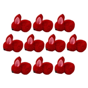 Yoloke Easter Bunny Animals Mini Plush Bunny Rabbit Plush Stuffed Animals Stuffed Bunny Toys Soft Tiny Rabbit Doll Plush Hanging Pendant Ornament for DIY Easter Decorations Party(Red)