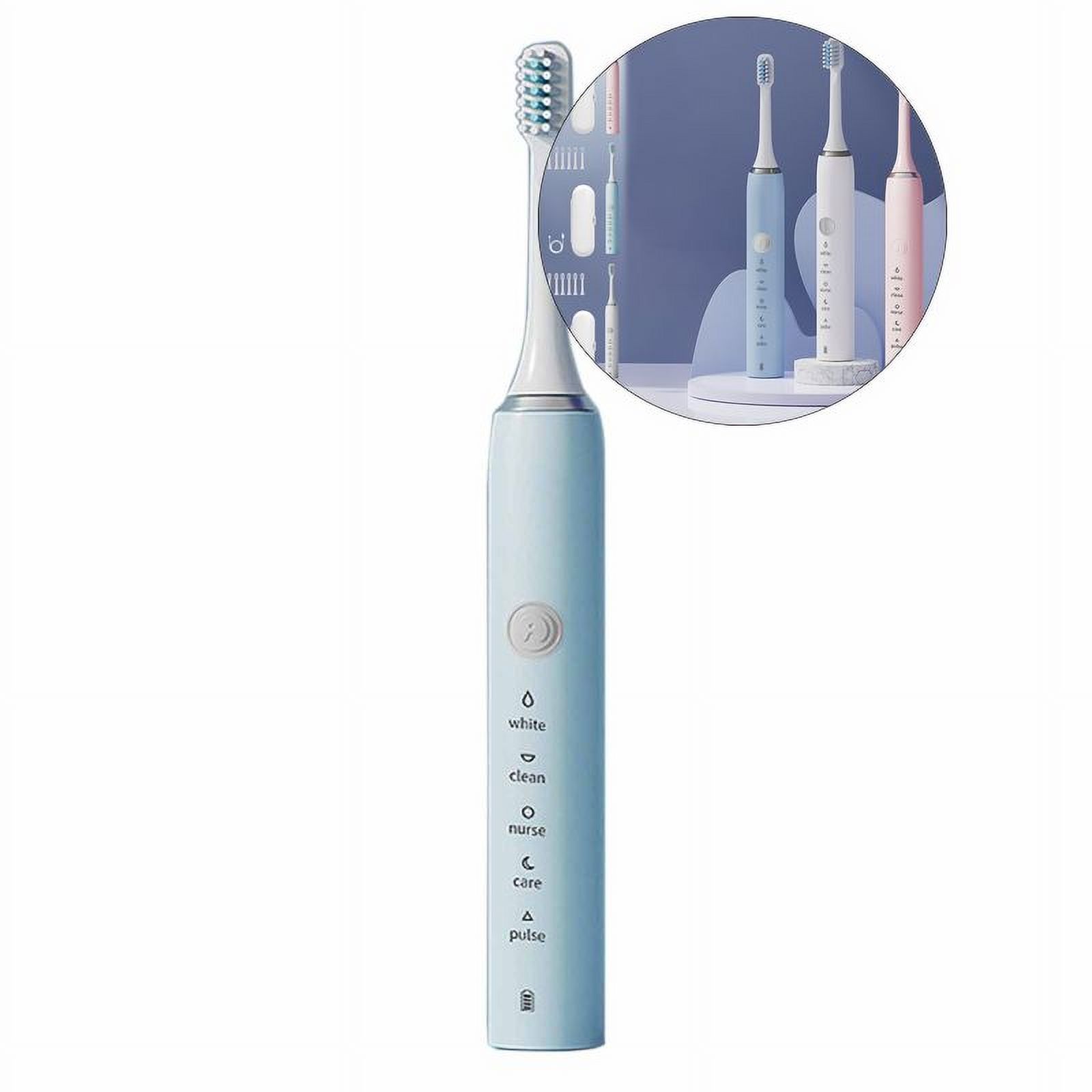 Yoloke Electric Toothbrush with 8 Brush Heads & 5 Cleaning Modes Deep