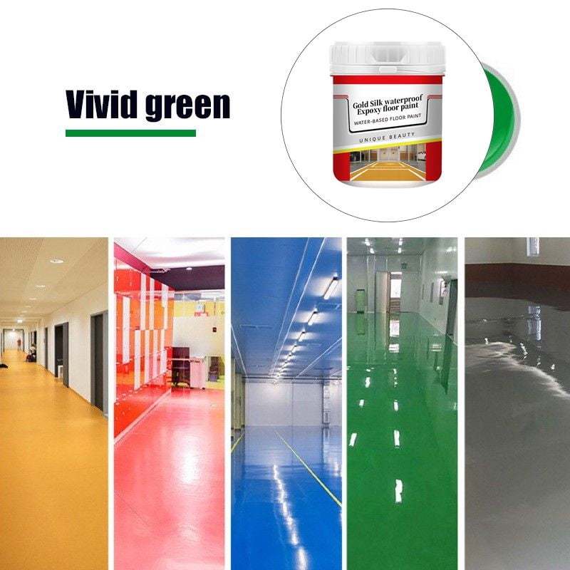 Yoloke Epoxy Floor Paint - 500ml Water-Based, Quick-Dry, Slip-Resistant, Multi-Surface Garage Floor Coating