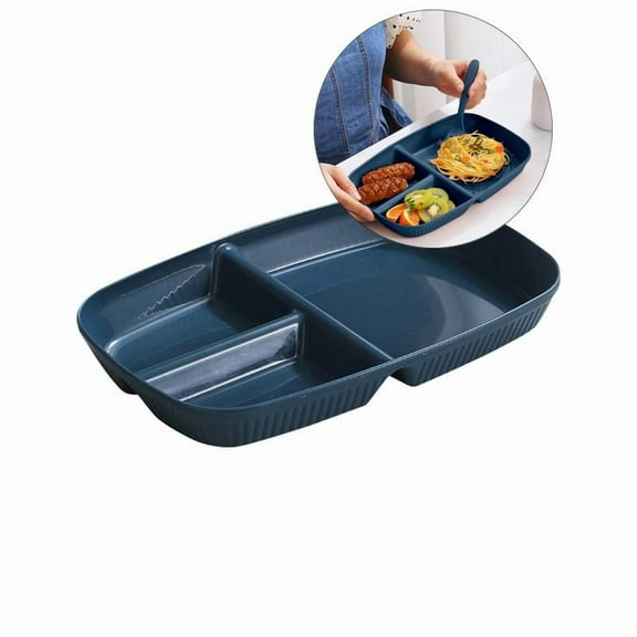 Yoloke Fat Reduction Plate Unbreakable Plate Divided Dish Camping Plate Food Separator Plate Diet Plate Weights Loss Plate Fruit Platter Chafing Dish Luncheon Plate Tray