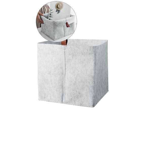 Yoloke Felt Fabric Baskets, Toy Organiser Cube, Felt Storage Box, Foldable, for Clothes, Towel, Toiletry, Books