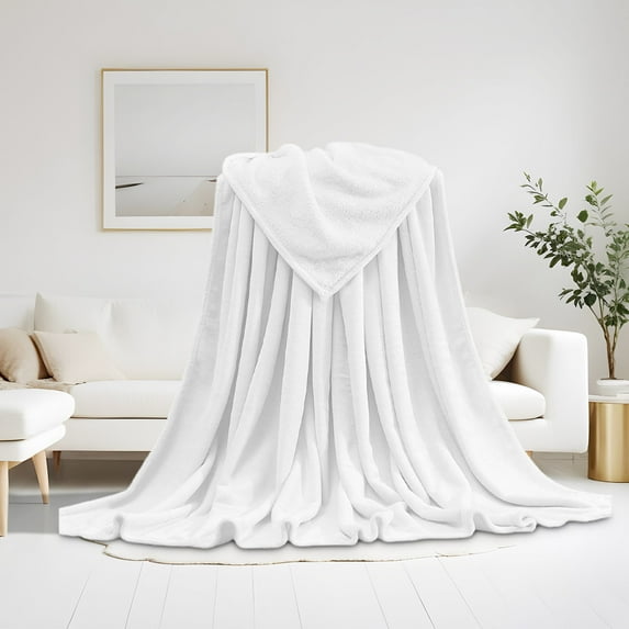 Yoloke Flannel Fleece Blanket Full Size - Soft Lightweight Plush Microfiber Bed Blanket for Sofa or Couch, Machine Washable Blankets Fleeces, 21x29 Inch
