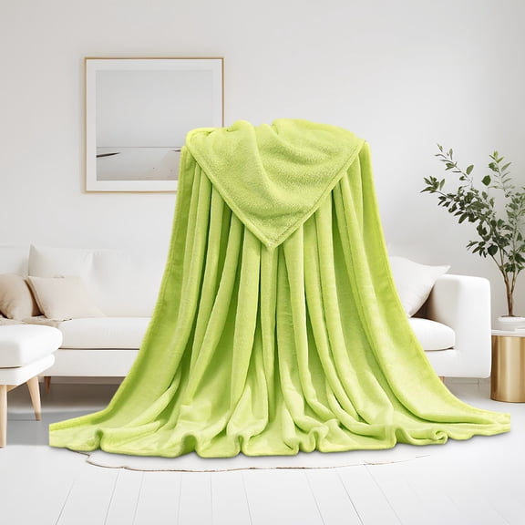 Yoloke Flannel Fleece Blanket Full Size - Soft Lightweight Plush Microfiber Bed Blanket for Sofa or Couch, Machine Washable Blankets Fleeces, 21x29 Inch