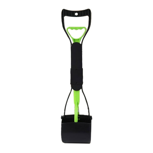 Yoloke Foldable Long-Handled Dog Poop Scoop with High Strength Design and Spring Mechanism - Ideal for Collecting Waste on Grass and Gravel