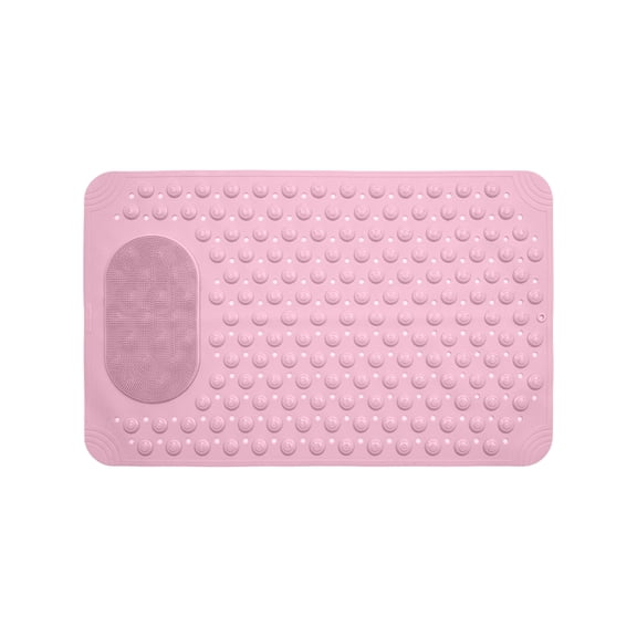 Yoloke Functional Bathroom Rug with Non-Slip Rubber Backing - Massages and Scrubs Soles; Use as Floor Mat or Shower Rug in Front of the Bathtub
