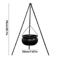 thumbnail image 1 of Yoloke Halloween Outdoor Decor - Spooky Witch Cauldron with Tripod Stand & Lights - Large Plastic Pot for Yard Porch Display, 1 of 2