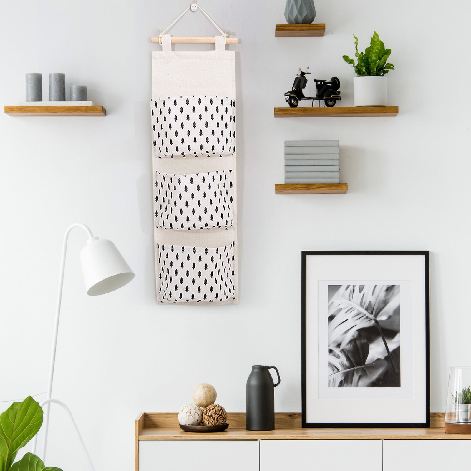 Yoloke Hanging Wall Organizer with Pockets Foldable Door Hanging Storage Bag Hanging Wall Organizer with Hooks for Living Room Walmart Business Supplies