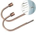 thumbnail image 1 of Yoloke Heavy-Duty Brass Curtain Holdbacks Set of 2 - Wall Mounted Metal Drapery Tiebacks with Screws for Decorative Window Treatments, 1 of 3