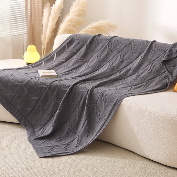 Yoloke Home Chunky Knit Chenille Throw Blanket, Breathable Cable Knitted Blanket for Couch, Farmhouse Decorative Throw for Sofa Chair Bed