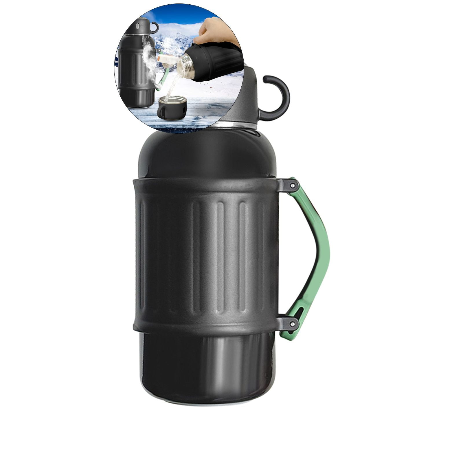Yoloke Insulated Vacuum Thermo Bottle with Cup Stainless Steel Coffee Bottles for Hot and Cold Drink Water Flask