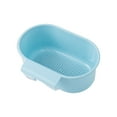 thumbnail image 1 of Yoloke Kitchen Sink Drain Strainer Basket Compost Corner Sink Swan Strainer Basket Hanging Sink Corner Colander Triangle Multifunction Kitchen Sink Food Catcher Basket Waste Filter Wash Fruit, 1 of 4