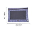 thumbnail image 1 of Yoloke Large Capacity Canvas 3-Ring Pencil Pouch with Single Zipper - Transparent PVC Document Storage Bag for Organized Stationery, 1 of 2