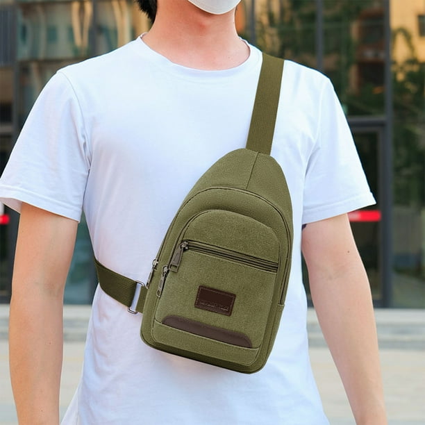 Yoloke Large Capacity Sling Backpack Bag Multipurpose Travel Cross Body Lightweight One Strap Bag Vintage Style Backpack