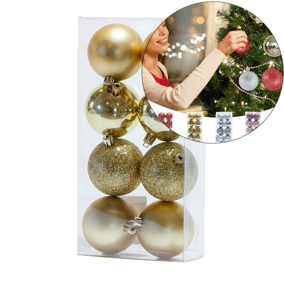 Yoloke Large Christmas Balls Shatterproof Gold Christmas Ornaments 16 Pcs Big Christmas Ornaments Balls for Christmas Tree Holiday Wedding Party Decoration