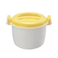 thumbnail image 1 of Yoloke Large Microwave Rice Cooker & Insulated Lunch Box - Food-Safe Plastic, Thickened Pot Body, Double Lid Design, Reusable, for Cooking Rice(Yellow), 1 of 3