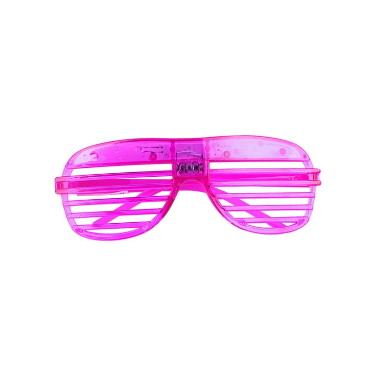 Yoloke Light Up Glasses Glow Shutter Shades for Neon Party Supplies Ideal for Costumes and Pool Parties Fun for Kids and Adults Flashing Plastic