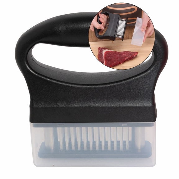 Yoloke Meat Tenderizer Tool 48-Blades Sharp Needle Stainless Steel Blades for Tenderizing Steak, Chicken, Pork Chops, Veal, BBQ