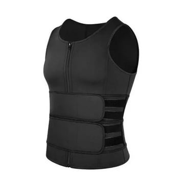 Yoloke Men's Body Shaper Waist Trainer with Double Belt - Slimming Vest for Fitness and Sports, Sweatshirt for Enhancing Workout Efficiency