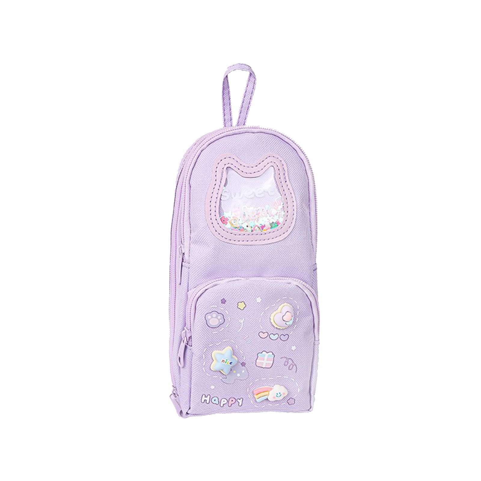 Yoloke Mini Backpack Pencil Case Art Marker Storage Canvas Makeup