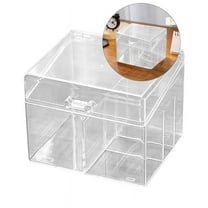 Yoloke Mini Desk Organizer, Plastic Desktop Storage Drawers Box Clear Beads Organizer Stackable Small Storage Containers for Office, Craft, Makeup