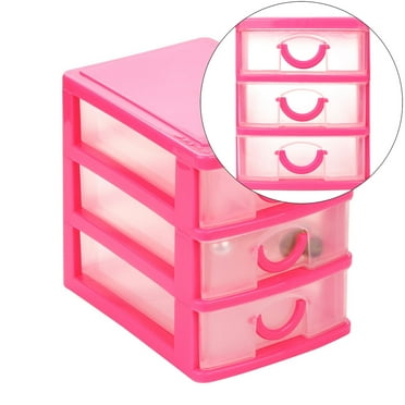 Yoloke Mini Desk Organizer with Plastic Drawer Storage - Ideal for Office Supplies and Accessories, Perfect for File Organization and Desk Management