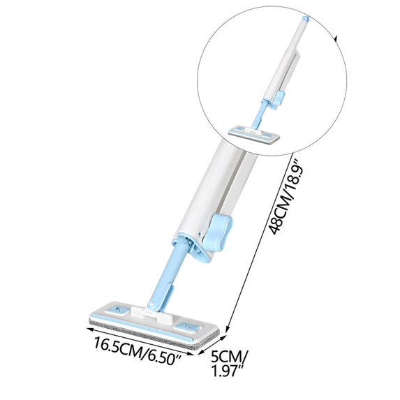 Yoloke Mini Hand Wash Mop - Compact & Portable with Replaceable Microfiber Pads, 360° Rotating Head, Built-in Scrub Brush
