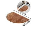thumbnail image 1 of Yoloke Oval Chenille Bathroom Rug, Ultra Soft Microfiber Shaggy Bath Mat, Machine Washable Thick Fluffy Carpet Rug, Non-Slip Water Absorbent Shower Mat for Bathroom, Shower, 1 of 5