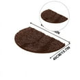 thumbnail image 1 of Yoloke Oval Chenille Bathroom Rug, Ultra Soft Microfiber Shaggy Bath Mat, Machine Washable Thick Fluffy Carpet Rug, Non-Slip Water Absorbent Shower Mat for Bathroom, Shower, 1 of 5