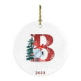 Yoloke Personalized Christmas Ornament Custom Name Initial A Monogram