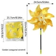 thumbnail image 1 of Yoloke Pinwheels Windmill Wind Spinners Outdoor for Yard Garden Lawn Bird Repellent, Plastic Foil Reflective Colorful Pin Wheels(Gold), 1 of 3