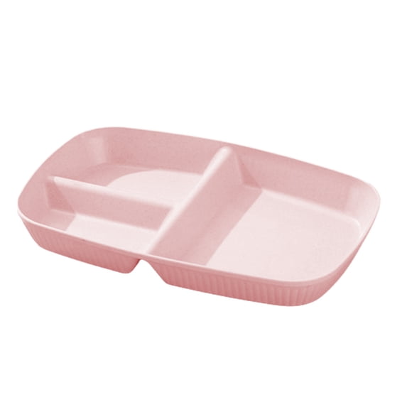 Yoloke Plastic Rectangular Compartment Tray | Three Compartments | Smooth Edges | Easy to Clean | Stable & Durable | Ideal for Parties, Picnics, and Daily Use