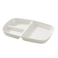 thumbnail image 1 of Yoloke Plastic Rectangular Compartment Tray | Three Compartments | Smooth Edges | Easy to Clean | Stable & Durable | Ideal for Parties, Picnics, and Daily Use, 1 of 5
