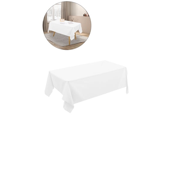 Yoloke Plastic Tablecloths - Disposable Plastic Table Covers Table Cloths Waterproof TableCloth Oil-proof Table Cloth Thin Table Covers for BBQ Picnic Birthday Wedding Parties, 54x73 Inch