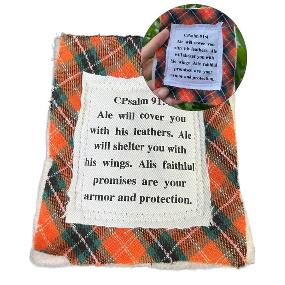 Yoloke Prayer Quilt with Cross Inside - Pocket Prayer Mini Scripture Quilt - Handmade Sew Colorful Quilts - Christian Spiritual Encouragement Gift