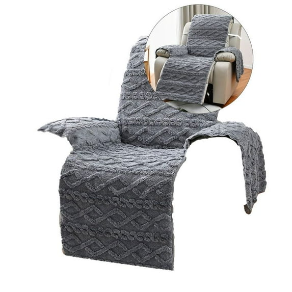 Yoloke Recliner Chair Covers, Washable Recliner Slipcover,Plush Recliner Chair Cover - Nonslip Sofa Protector with Elastic Straps - Furniture Shield for Pets & Families