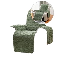 Yoloke Recliner Chair Covers, Washable Recliner Slipcover,Plush Recliner Chair Cover - Nonslip Sofa Protector with Elastic Straps - Furniture Shield for Pets & Families