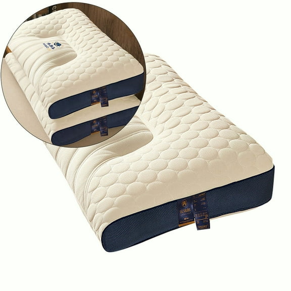 Yoloke Relief Cervical Pillow for Neck and Shoulder Support, Contoured Orthopedic Pillow, Adjustable Memory Foam Sweet Sleeping, Odorless Ergonomic Contour Neck , For Side Back Stomach Sleeper