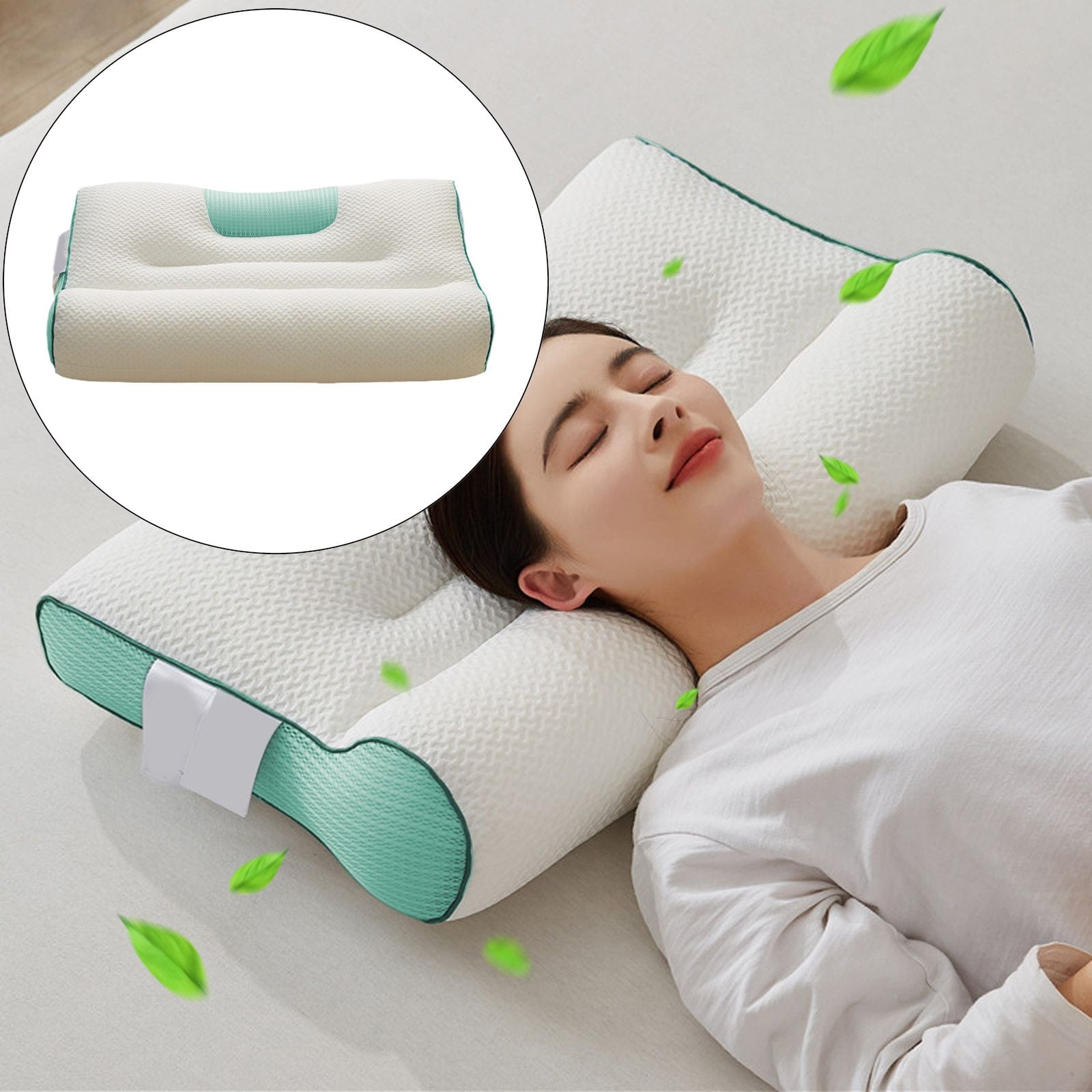 Yoloke Relief Cervical Pillow for Neck and Shoulder Support, Contoured Orthopedic Pillow, Adjustable Memory Foam Sweet Sleeping, Odorless Ergonomic Contour Neck, for Side Back Stomach Sleeper