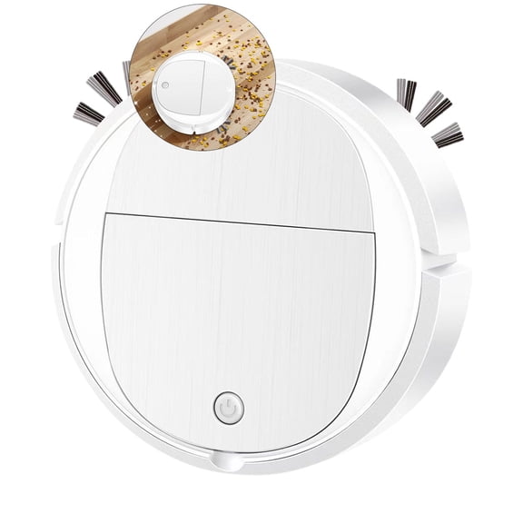 Yoloke Robot Vacuum Cleaner, Rechargeable Sweeping Vacuuming Mopping 3 in 1 Intelligent Sweeping Robot for Hard Floor Flat Ground Marble Tile Wooden Floor