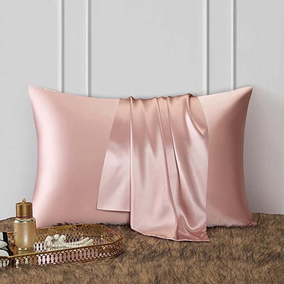 Yoloke Satin Silk Pillowcase, for Hair and Skin, Luxury and Soft Pillow Cases Standard Size , Super Soft Pillow Case with Envelope Closure