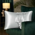 thumbnail image 1 of Yoloke Satin Silk Pillowcase, for Hair and Skin, Luxury and Soft Pillow Cases Standard Size , Super Soft Pillow Case with Envelope Closure, 1 of 7
