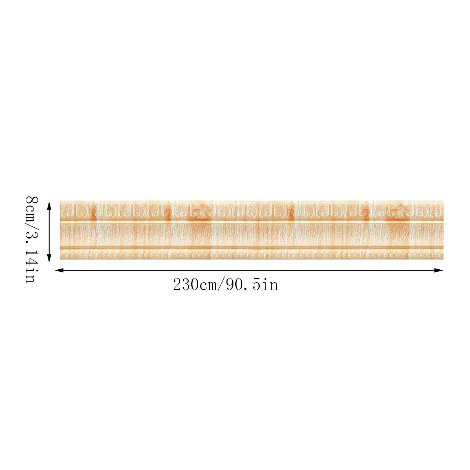 Yoloke Self Adhesive Flexible Foam Molding Trim Wallpaper Border 3D Sticky Decorative Wall Lines Peel and Stick Trim Wall Trim Baseboard Trim for Home, Office, Hotel DIY Decor
