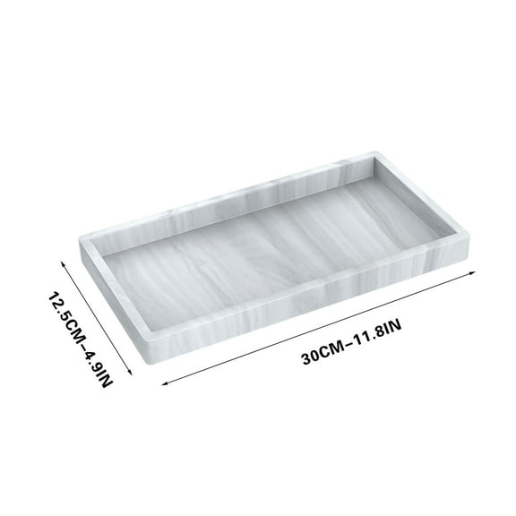 Yoloke Shatterproof Flexible Vanity Tray - Perfect for Bathroom Counters, Kitchen Sinks, and More - Ideal for Organizing Soap Bottles, Keys, Trinkets, and Small Items - Durable and Easy to Clean