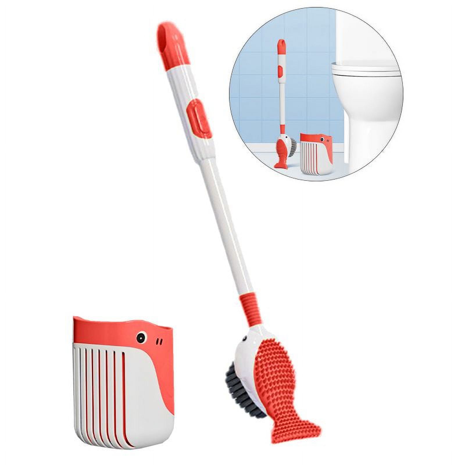 Yoloke Silica Bathroom Toilet Brush & Plunger Set Wall Mountable