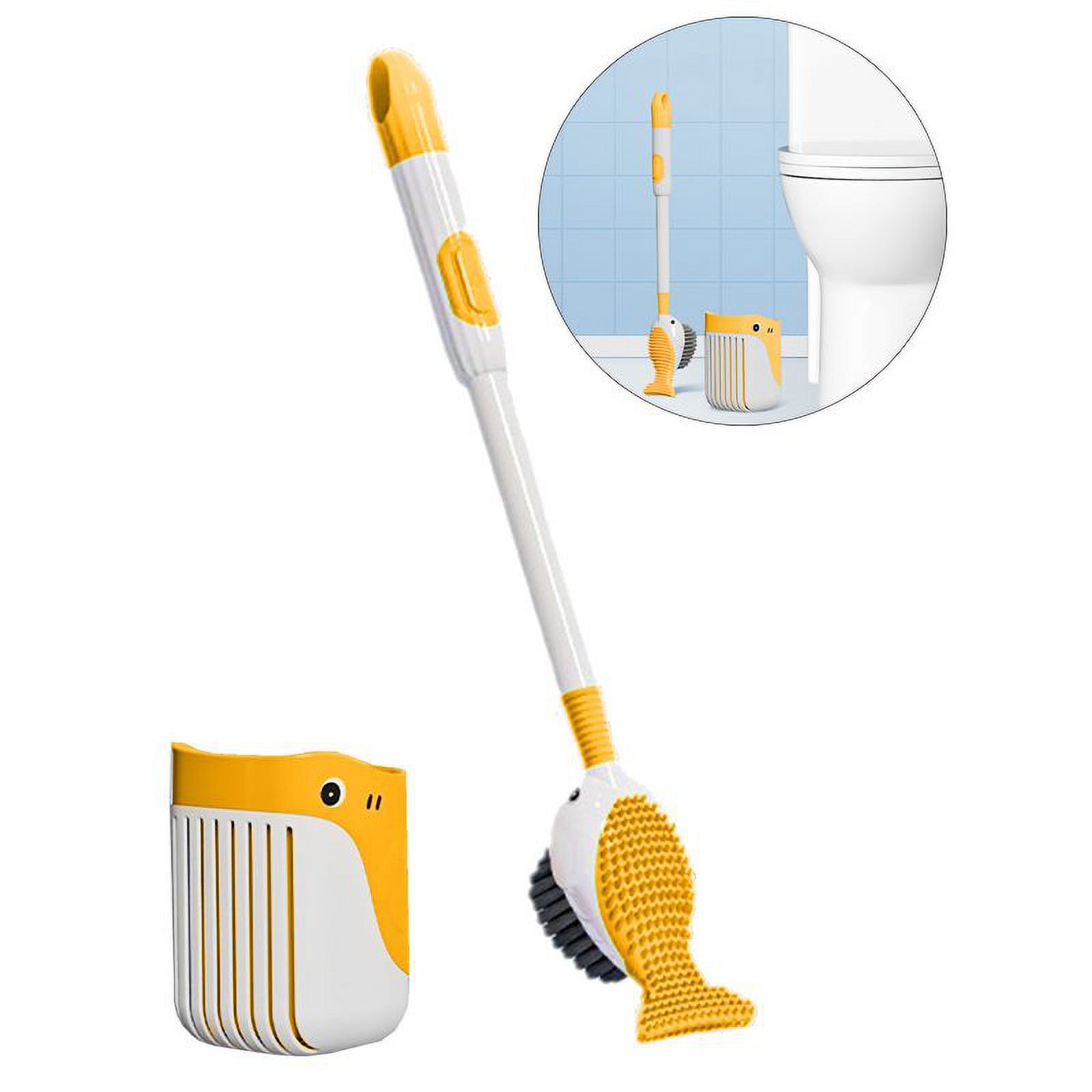Yoloke Silica Bathroom Toilet Brush & Plunger Set Wall Mountable